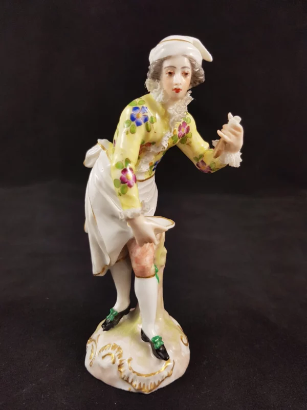 ALLEMANGNE (FRANKENTHAL) - Figurine en porcelaine style Rococo